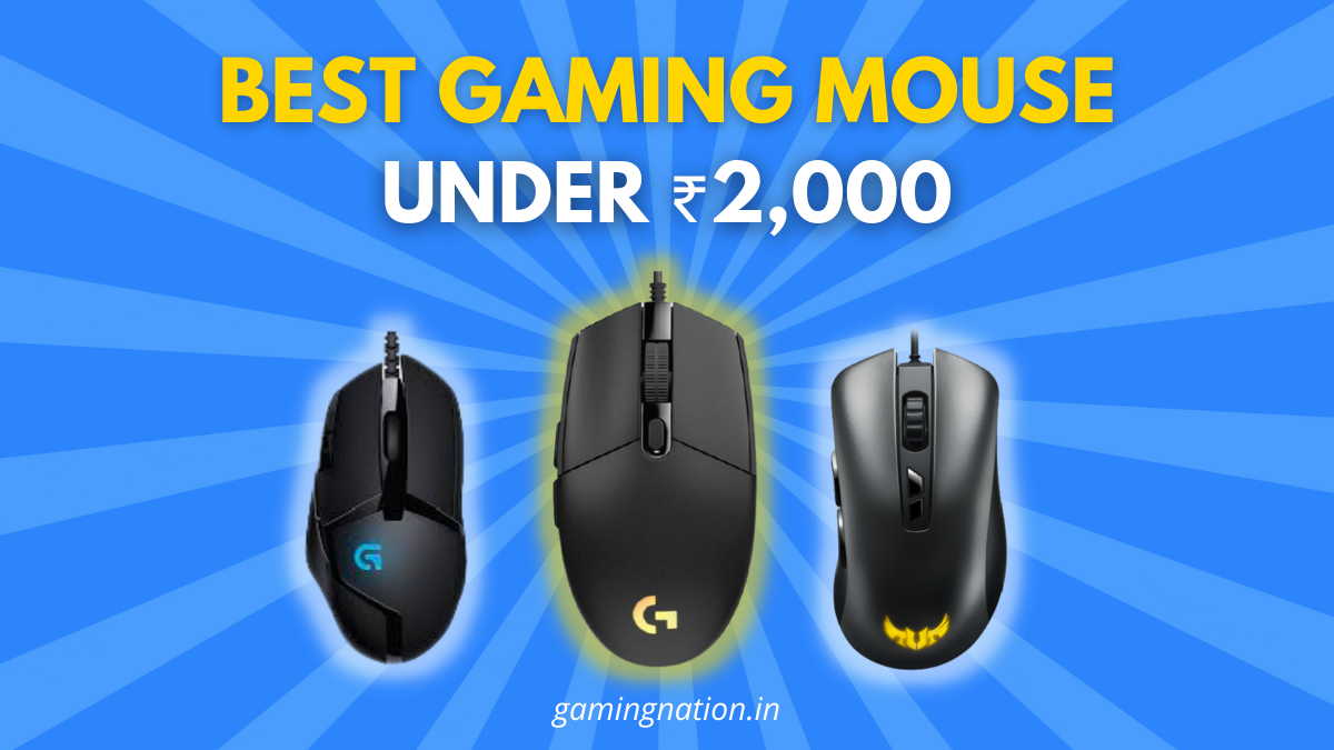 best gaming mouse under 2000 like Logitech, corsair